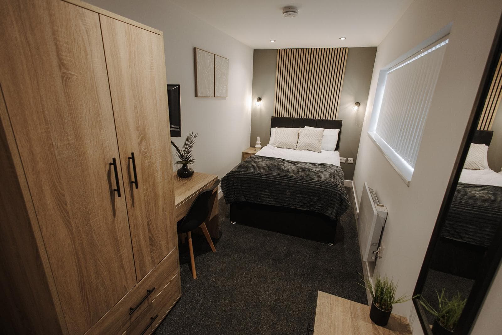 Bedroom with fitted wardrobe